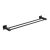 FORIOUS Black Double Towel Bar 24 Inch