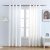 Taisier Home Silver Geometric Line Grommet Top Curtains