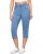 GRAPENT Pull On Denim Capris for Women Pull On Capris for Women Breezy Blue Size
