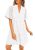 PRETTYGARDEN Eyelet Dresses for Women 2026 Summer Short Sleeve V Neck Hollow Out