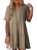 Dokotoo Casual Summer Dresses for Women A Line Dress with Pockets Khaki XL