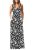 AUSELILY Women’s Sleeveless Formal Dress Deep V Neck Loose Plain Cocktail Long M