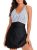 Dokotoo Swim Suits for Women 2026 One Piece Striped Bathing Suit Plus Size Tie K
