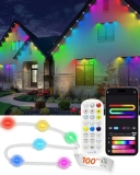 XXKJTO 100FT Permanent Outdoor Lights 72 Led Smart RGB Outside Christmas Light f