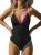 popvil Women’s One Piece 2026 Tummy Control Swimsuits Neon Color Block Swimwear