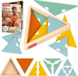 Fisher-Price Wood Montessori Toy Triangle Puzzle