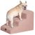 EHEYCIGA Curved Dog Stairs Ramp, 3-Step Dog Steps, 15.7″ H Pet Step