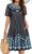 Summer Dresses for Women Casual Short Sleeve Loose Beach Cover Up Scoop Neck Flo