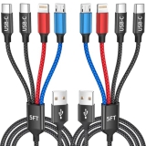 Dual Type-C 4 in 1 Multi Charging Cable for iPhone 17/ Galxy S26