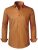 Men’s Dress Shirts Button down Long Sleeve Business Brunt Orange XXL TALL