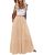 Zeagoo Womens Long Maxi Skirts with Pockets Elastic High Waist Skirts Womens Cas