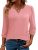 LUYAA Womens Blouses 3/4 Length Sleeve Dressy Casual V Neck Puff Sleeve Blouse L
