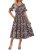 Zeagoo Women’s Casual Summer Midi Dress with Pockets Tiered Short Sleeve V Neck