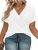Beautife Womens Plus Size V Neck T Shirts Short Sleeve Summer Dressy Casual Tuni