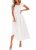 KIRUNDO Smocked Summer Dresses for Women 2026 Wedding Guest Midi Flowy Ruffle Sh