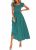 KIRUNDO Smocked Summer Dresses for Women 2026 Wedding Guest Midi Flowy Ruffle Sh
