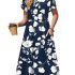 KIRUNDO Smocked Summer Dresses for Women 2026 Wedding Guest Midi Flowy Ruffle Sh