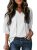Dokotoo Summer Tops for Women 2026 Casual Tassel Tie V-Neck 3/4 Puff Sleeve Tops