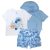 HonestBaby baby-boys 3 Piece Short Sleeve Top
