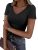 ANRABESS Women Short Sleeve V Neck Ribbed Knit Fitted Shirts Basic Tees Tops 202
