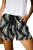 ONLYSHE Women’s Summer Shorts Elastic Waist Pocketed Pants Black Zebra Pattern S