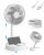 KASYDoFF Desk Fan, 8-Inch Oscillating Portable Fan Rechargeable