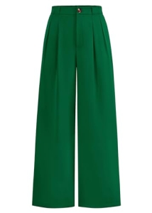 KIRUNDO Wide Leg Dress Pants for Women High Waisted Office Work Trousers Busines