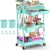 Goovilla 3 Tier Rolling Utility Cart Organizer with Removable Drawer