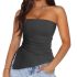 Dokotoo Blouses for Women Dressy Casual Scoop Neck Short Sleeve Hollow Out Shirt