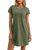 Wenrine Womens Summer T Shirt Dress Casual Short Sleeve Crewneck Loose Flowy Min