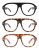 AMOMOMA 3 Pack Retro Blue Light Aviator Reading Glasses for Women Men