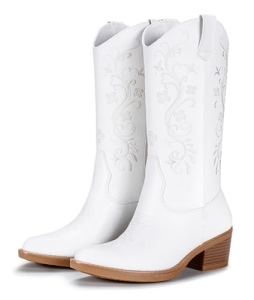 Vepose Women’s Cowboy Boots Mid Calf