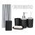 Amazon Basics Complete 18-Piece Bathroom Set with Shower Curtain