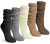 Justay 5 Pairs Slouchy Socks for Women, Long Scrunch Crew Boot Slouch Socks