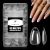 TOMICCA Short Almond Nail Tips, Pre-Shaped Half Matte Clear Full Cover Nail Exte
