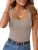 MEROKEETY Tank Tops for Women 2026 Summer Casual Sleeveless Square Neck Ribbed K