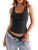 EasyGala Womens Double Lined Scoop Neck Tank Tops Basic Slim Fit Sleeveless Shir