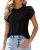 CHICZONE Womens Summer Tops Petal Sleeve Boho Shirts High Neck Professional Casu