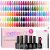 Beetles Gel Nail Polish Set, 63 PCS 55 Colors Gel Polish Kit with Base Coat