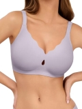 LUCKMEEY Bras for Women No Underwire Wave Push Up Wireless Bra Seamless Bras Ful