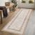 GarveeHome 2×6 Modern Bordered Runner Rug Soft Non Slip Runner Washable Non Shed