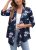 Heymoments Cardigan for Women Purple Iris Medium Draped Open-Front 3/4 Sleeve Li