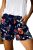 Flower Print Womens Shorts Comfy Drawstring Casual Womens Pull On Lounge Shorts