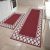 COSY HOMEER Washable Kitchen Rugs Sets of 2 Non-Slip Kitchen Mats,Red