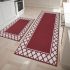 COSY HOMEER Washable Kitchen Rugs Sets of 2 Non-Slip Kitchen Mats,Browm