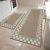 COSY HOMEER Washable Kitchen Rugs Sets of 2 Non-Slip Kitchen Mats,Beige