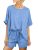 Tankaneo Two Piece Outfits for Women Lounge Sets Pajamas Summer Oversized tshirt