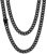 Fiusem Black Chain for Men, 8mm Cuban Link Chain Necklace for Men and Women