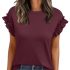Women’s Tops V Neck Workout Sets for Women Pilates Outfits White Tops for Women