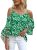 Jouica Summer 3/4 Bell Sleeve Casual Tops Loose St Patricks Day Tshirts for Wome